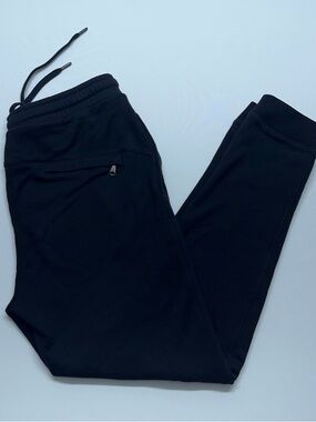 Derek Rose London Joggers Mens Size Small Pants Cotton Modal Black Zip Pocket